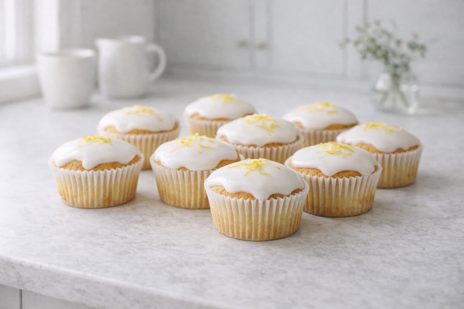 Sitronmuffins med glasur